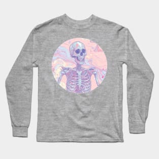 Psychedelic Cute Skeleton Long Sleeve T-Shirt